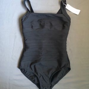 Black, full piece swimsuit